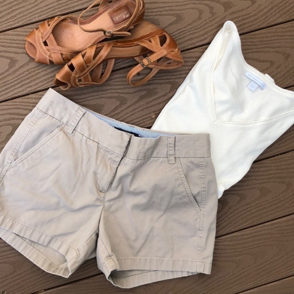 J crew tan chino shorts